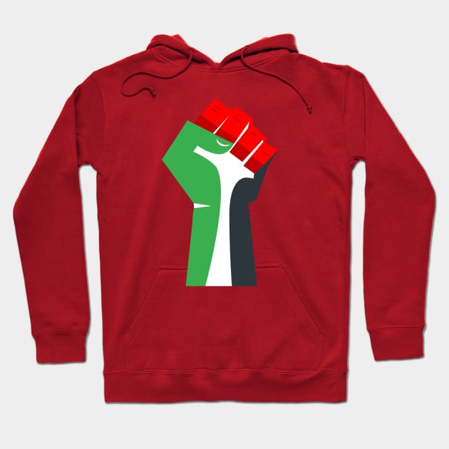 Palestnian strong Hoodie by Amharic Avenue